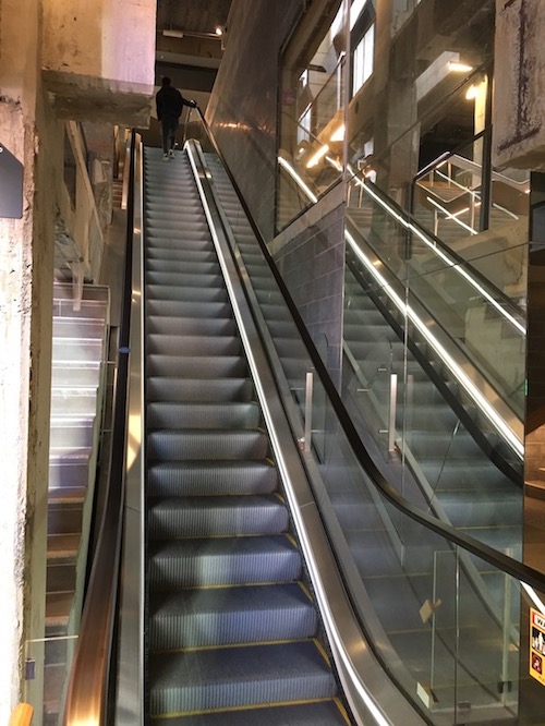 Up the escalator